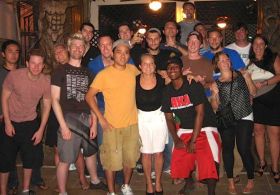 Kristin Wilson celebrating with friends the two year anniversary of Poker Refugees in Playa del Carmen, Mexico – Best Places In The World To Retire – International Living